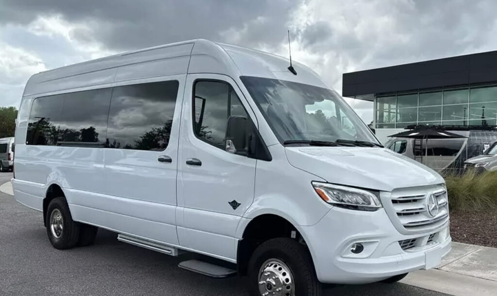white 18 passenger sprinter van