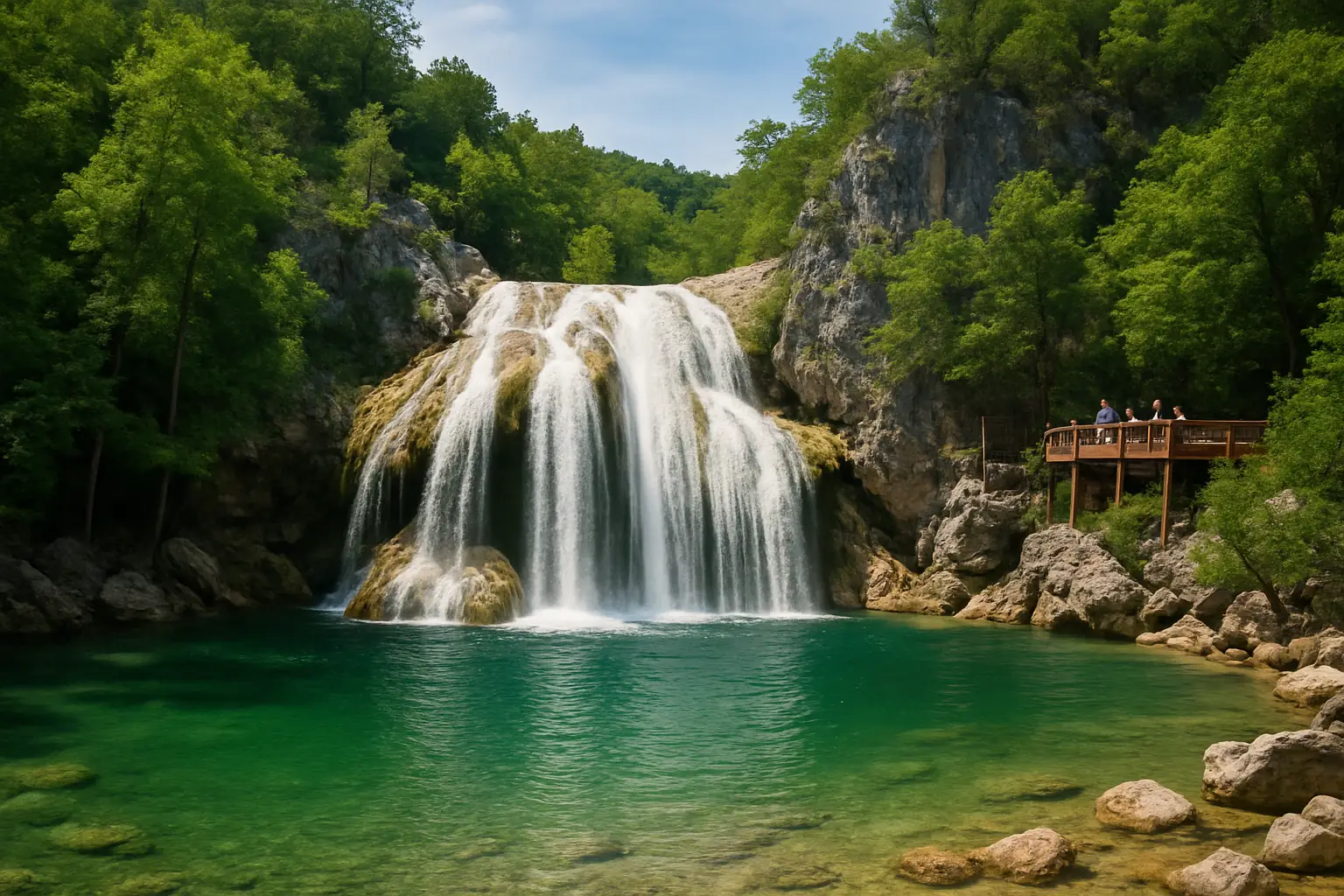 Turner Falls waterfall day trip destination near Dallas in Oklahoma